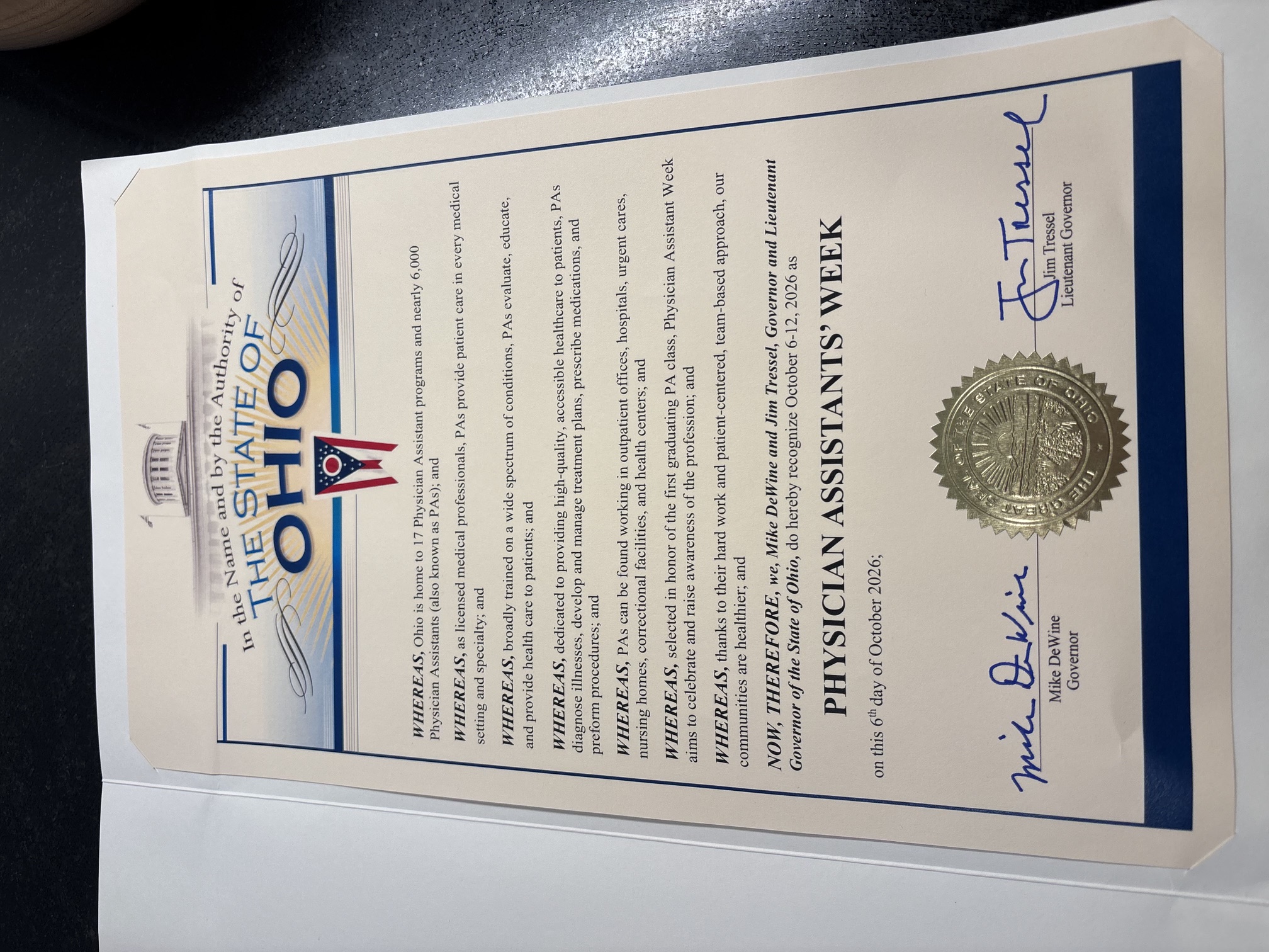 Pa Week Proclamation 2026