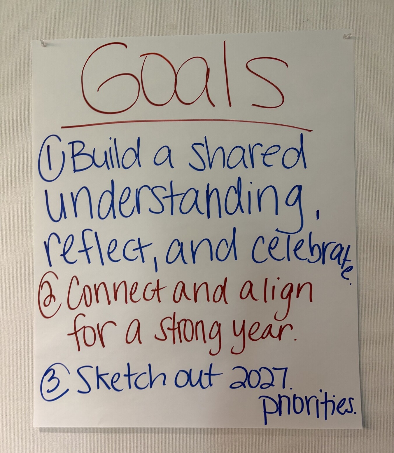 Oapa Retreat Goals List
